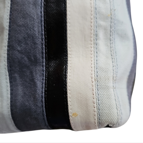 FREE PEOPLE Striped Tote Gray Blue Black - Picture 7 of 8